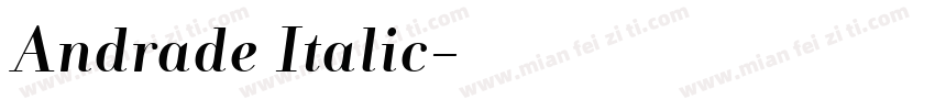 Andrade Italic字体转换